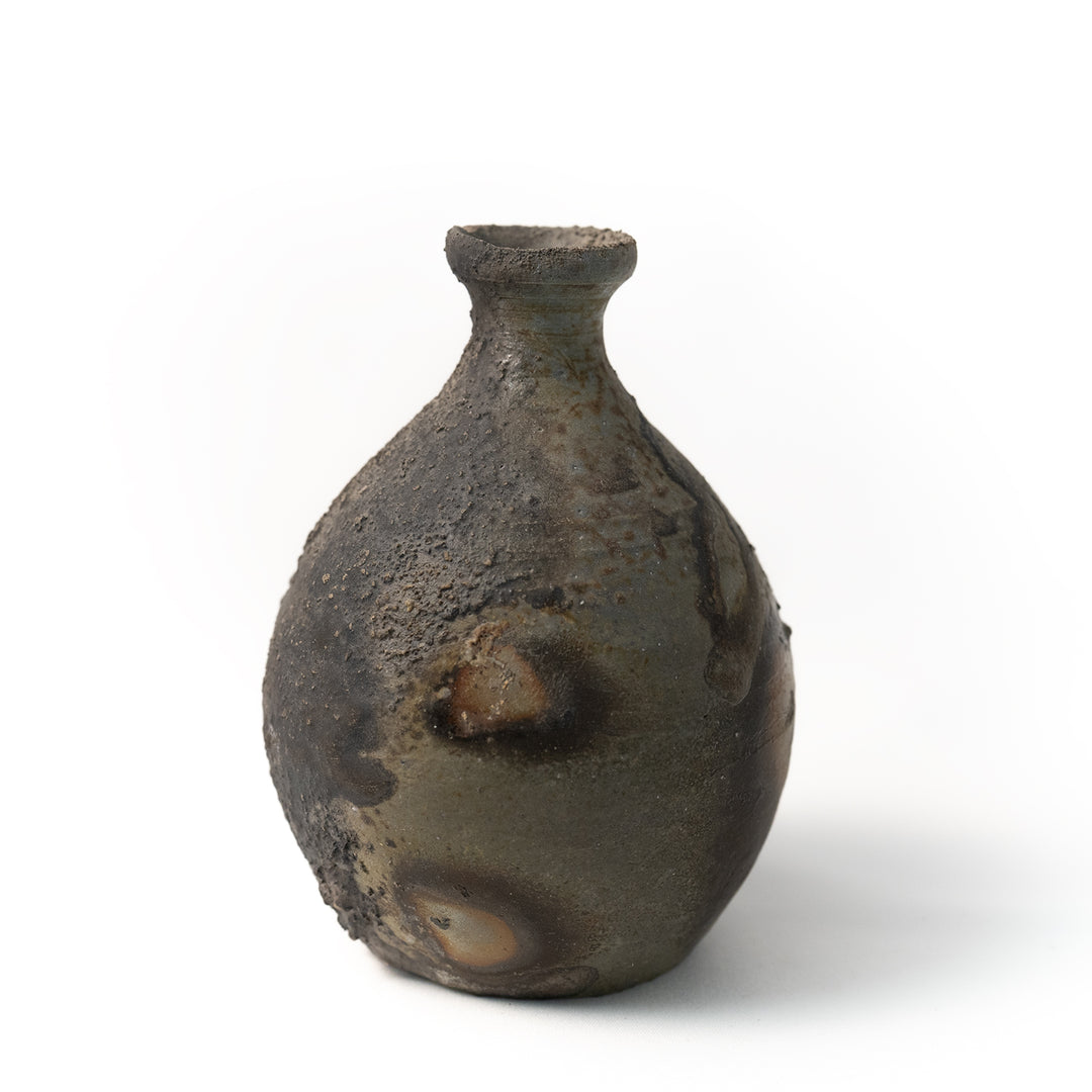Bizen Tokkuri-02 (Kiln-transformed sake bottle)